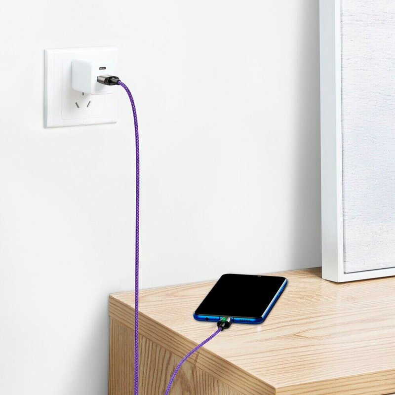 Cablu De Date Baseus Zinc Magnetic USB For Micro-USB 1.5A 2M - CAMXC-B05 - Royal Blue