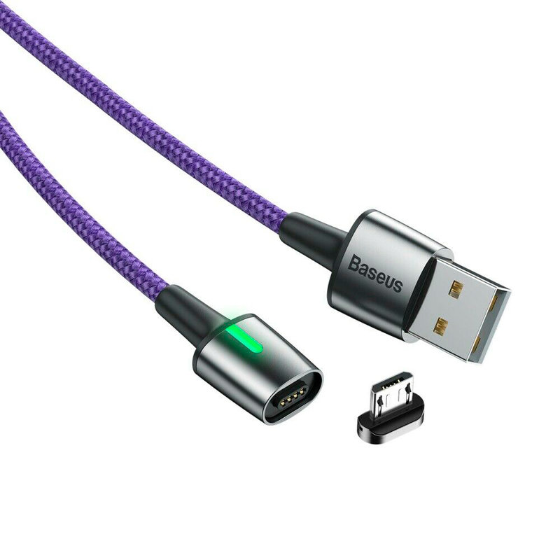 Cablu De Date Baseus Zinc Magnetic USB For Micro-USB 1.5A 2M - CAMXC-B05 - Royal Blue