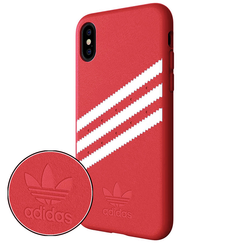 Bumper iPhone XR Adidas 3 Stripes Suede - Red