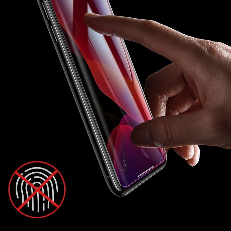 Folie Sticla iPhone 11 Pro Max Baseus Full-Glass Tempered Glass Film Anti-Bluelight - Clear