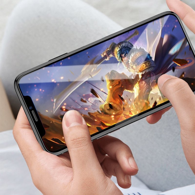 Folie Sticla iPhone 11 Pro Max Baseus Full-Glass Tempered Glass Film Anti-Bluelight - Clear
