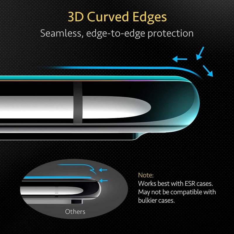 Folie Sticla Telefon iPhone XS Max ESR Screen Shield 3D Edge Guard - Black