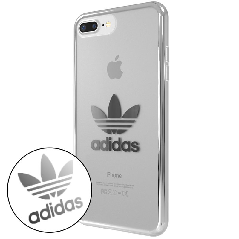 Bumper iPhone 8 Plus Adidas Clear Case - Electro Silver