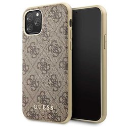 Bumper Telefon iPhone 11 Guess Saffiano Leather - GUHCN61G4GB - Brown