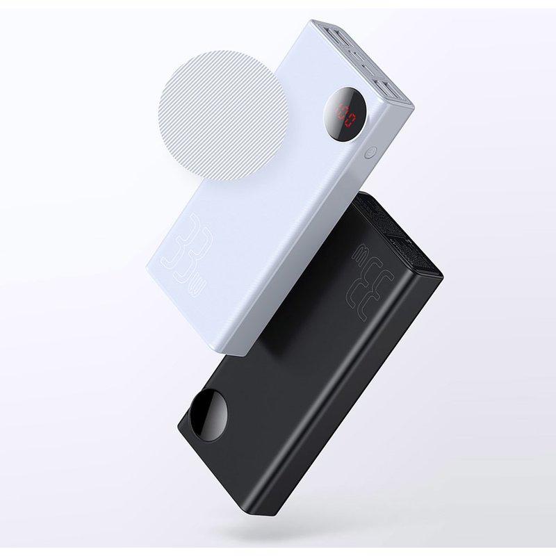 Acumulator extern 30000 mAh Baseus MuLight Quick Charge 3.0 - PPMY-01 - Negru