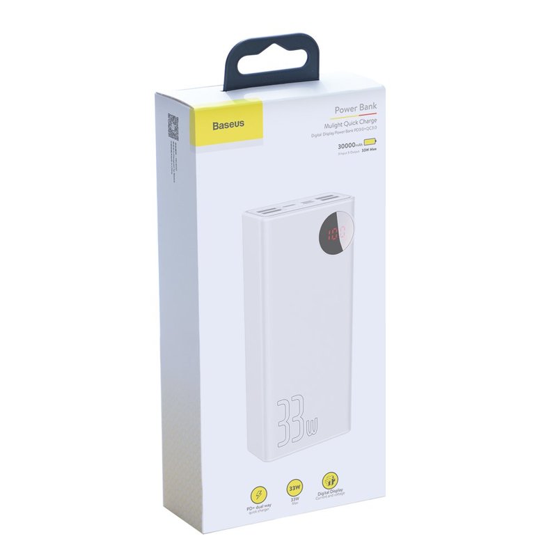 Acumulator extern 30000 mAh Baseus MuLight Quick Charge 3.0 - PPMY-01 - Negru