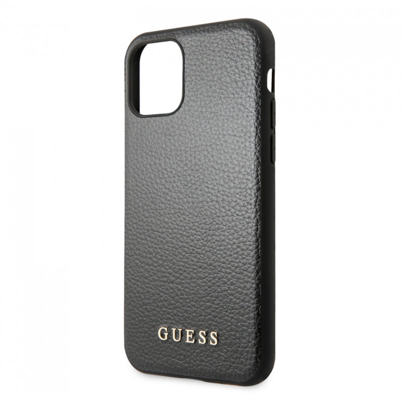 Bumper iPhone 11 Pro Max Guess Sintetic Leather Iridescent - GUHCN65IGLBK - Black