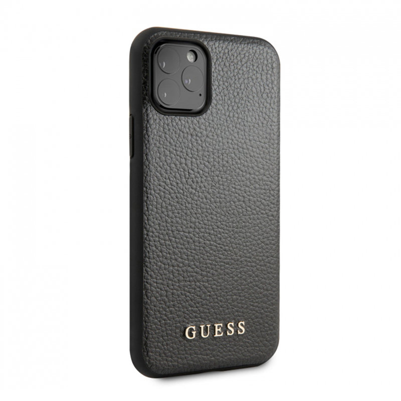 Bumper iPhone 11 Pro Max Guess Sintetic Leather Iridescent - GUHCN65IGLBK - Black