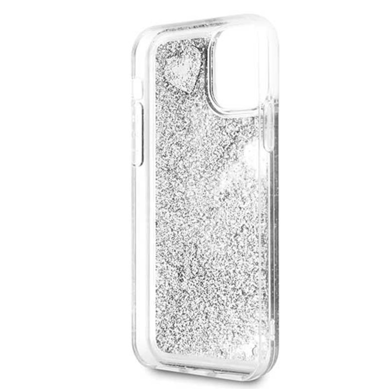 Husa Telefon iPhone 11 Pro Max Guess Liquid Glitter - GUHCN65GLHFLSI - Silver
