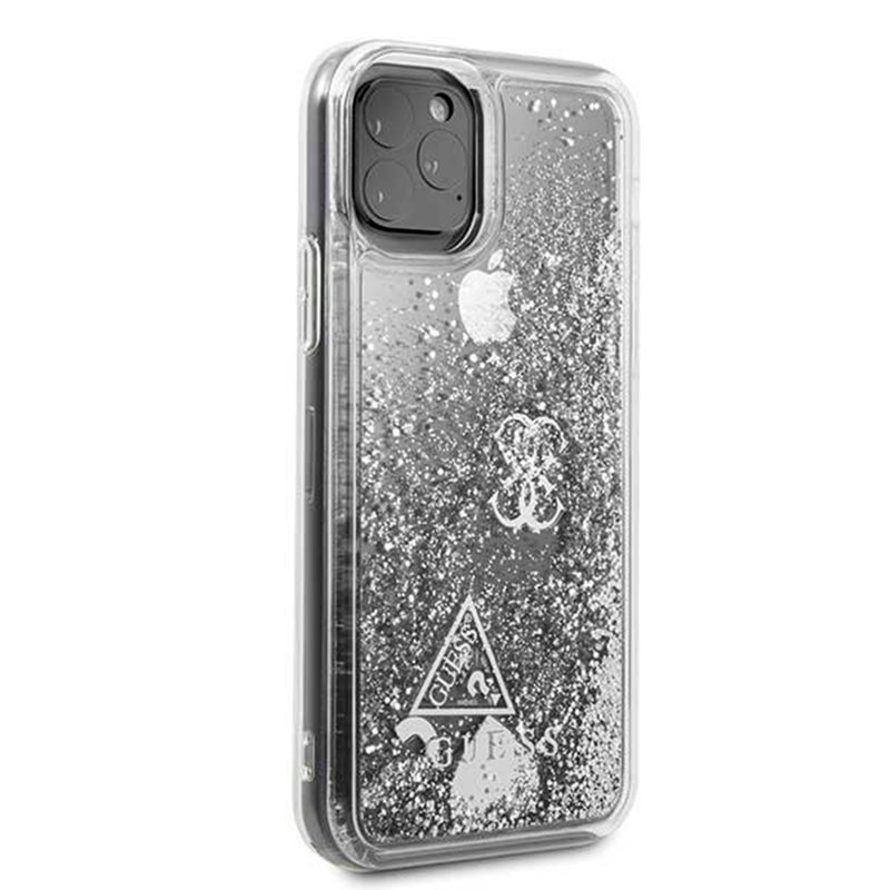 Husa Telefon iPhone 11 Pro Max Guess Liquid Glitter - GUHCN65GLHFLSI - Silver