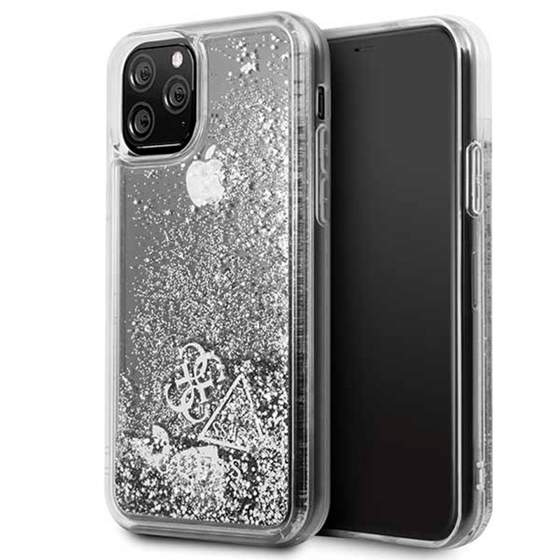 Husa Telefon iPhone 11 Pro Max Guess Liquid Glitter - GUHCN65GLHFLSI - Silver