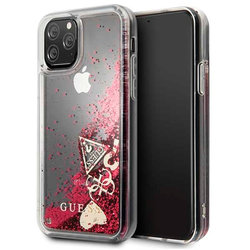 Husa Telefon iPhone 11 Pro Guess Liquid Glitter - GUHCN58GLHFLRA - Raspberry