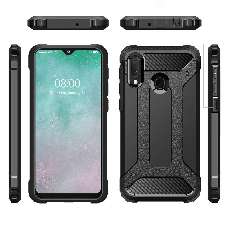 Husa Samsung Galaxy A20e Techsuit Hybrid Armor, negru
