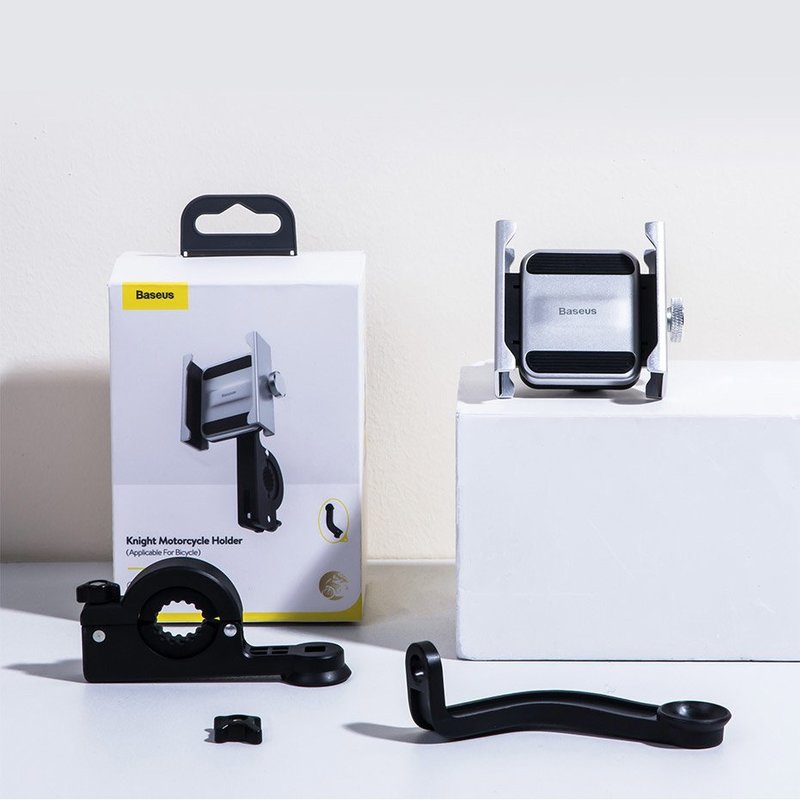 Suport Bicicleta Baseus Knight Motorcycle Cu Prindere Pe Ghidon - CRJBZ-0S - Argintiu