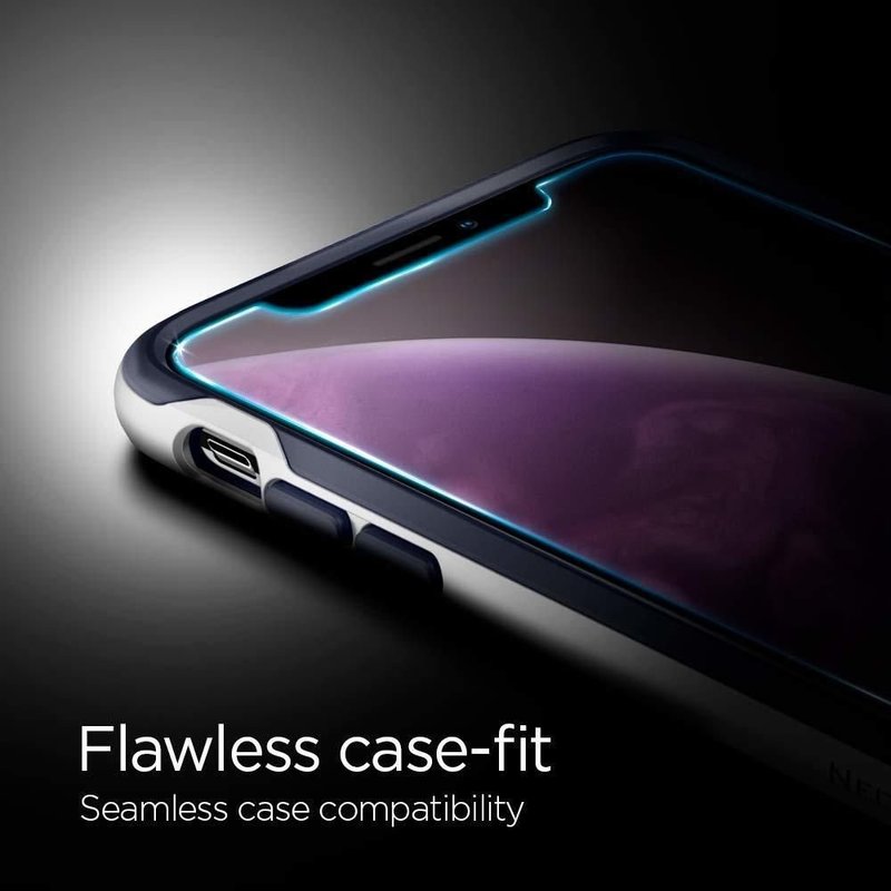 [Pachet 2x] Folie Protectie iPhone 11 Pro Max Sticla Spigen GlassTR ALIGN - Clear