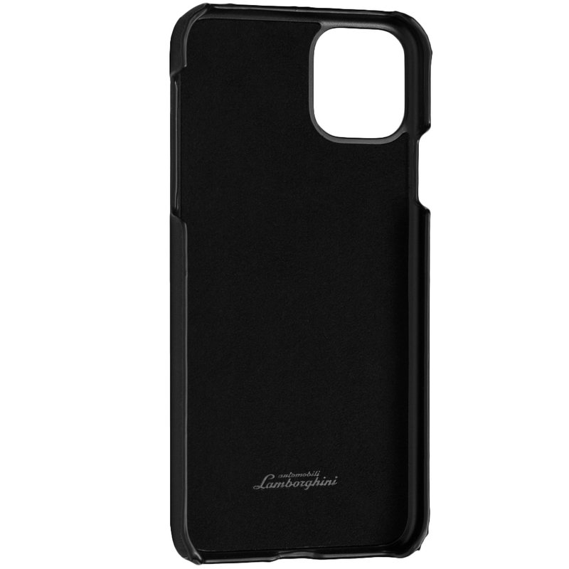 Husa iPhone 11 Pro Max Lamborghini Huracan D1 Genuine Leather - Negru