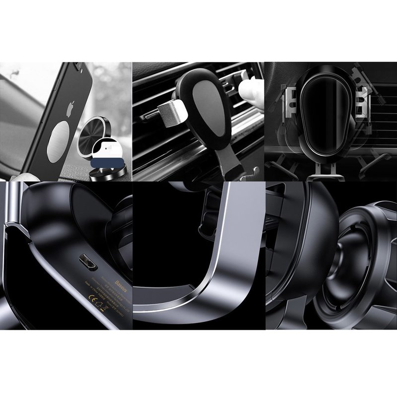 Suport Auto Baseus Mini Electric Holder cu Blocare Automata - SUHW01-01 - Negru