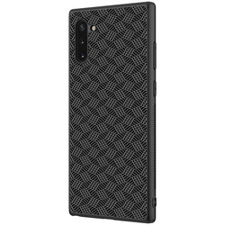 Husa Samsung Galaxy Note 10 Nillkin Synthetic Fiber - Black Plaid