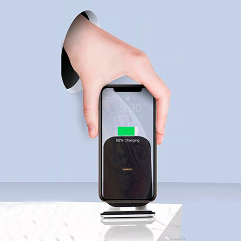 Incarcator Wireless Remax RP-W12 Aluminum Alloy Quick Charge 10W - Negru