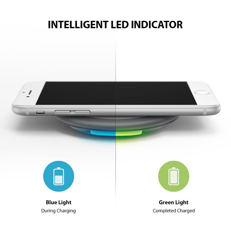 Incarcator Wireless Ringke Qi Certified Pad Fast Charge 9V - Gri