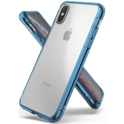 Husa iPhone XS Ringke Fusion, bleu