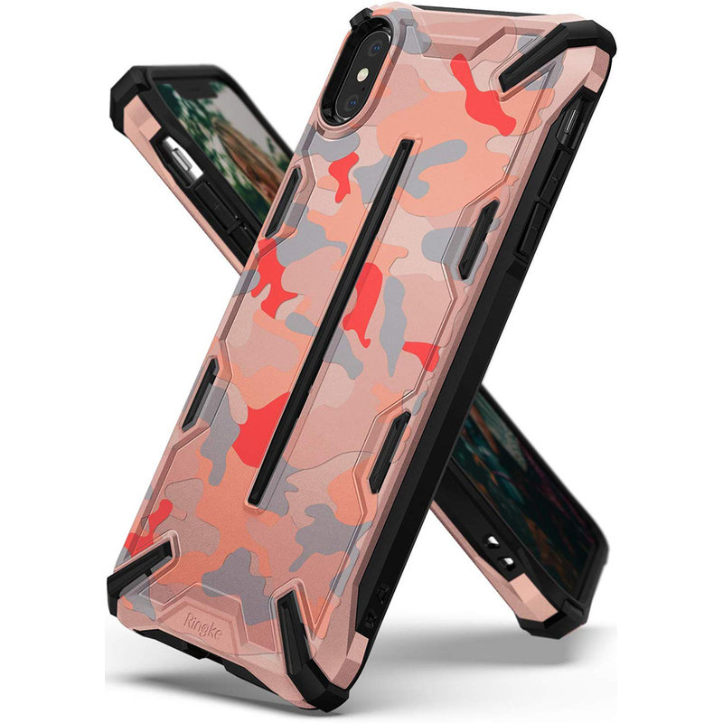 Husa iPhone X, iPhone 10 Ringke Dual-X Design - Camo Pink