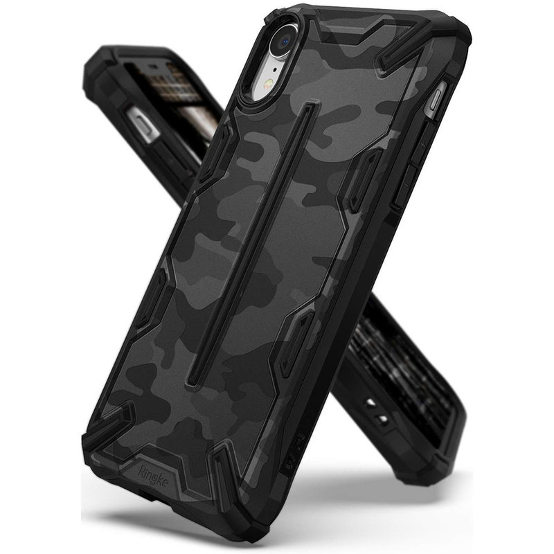 Husa iPhone XR Ringke Dual-X Design - Camo Black