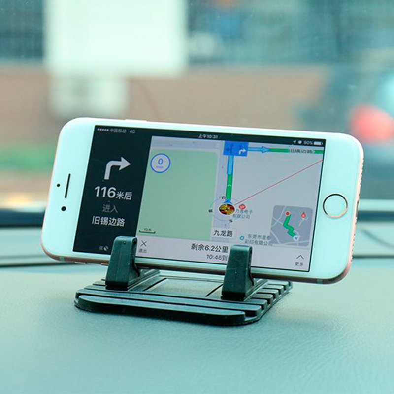 Suport Auto Anti Skid Pad Bracket Din Silicon Pentru Telefon - Albastru