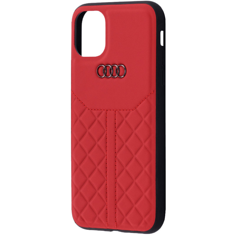 Husa iPhone 11 Audi Leather Case - TPUPCIP11R-Q8/D1-RD - Rosu