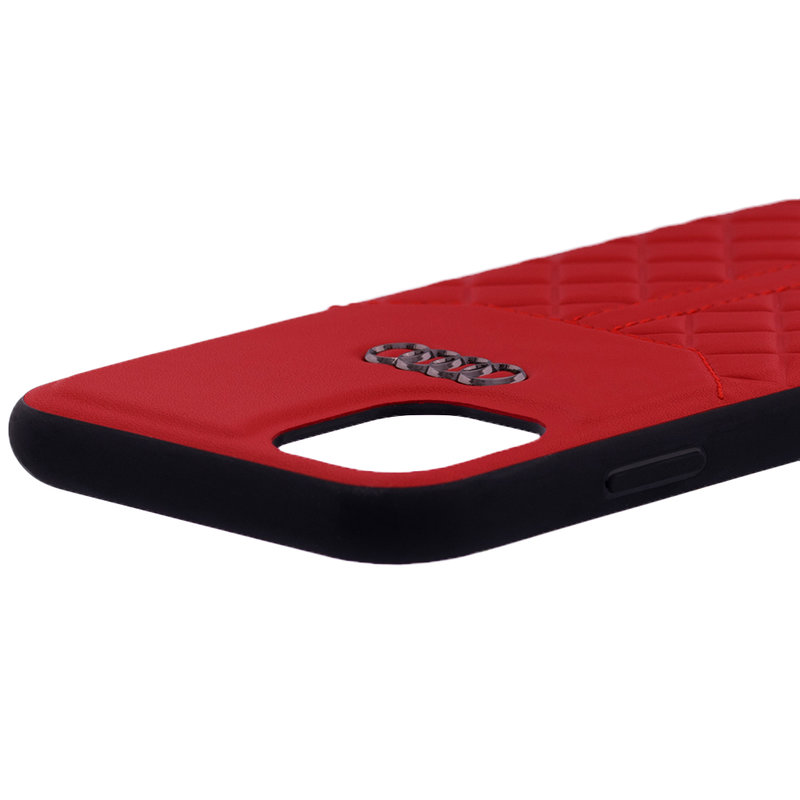 Husa iPhone 11 Audi Leather Case - TPUPCIP11R-Q8/D1-RD - Rosu