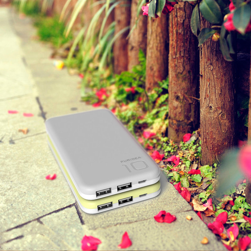 Baterie Externa Puridea S2 10000mAh 2xUSB - Dark Brown Wood Grain