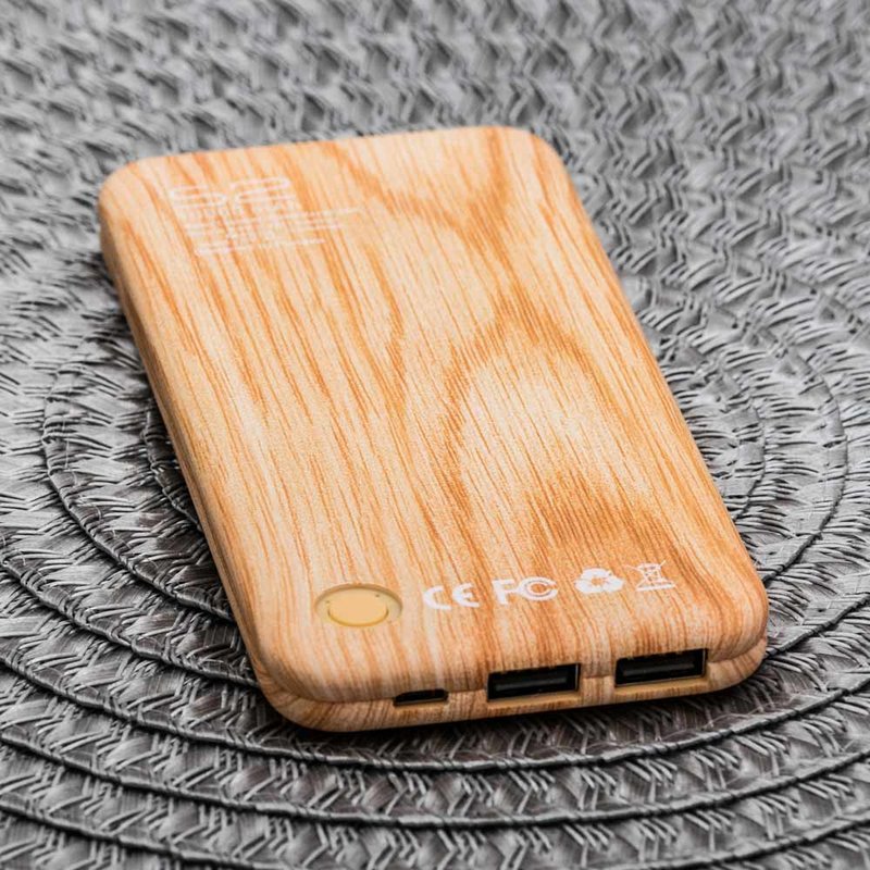 Baterie Externa Puridea S2 10000mAh 2xUSB - Light Wood Grain