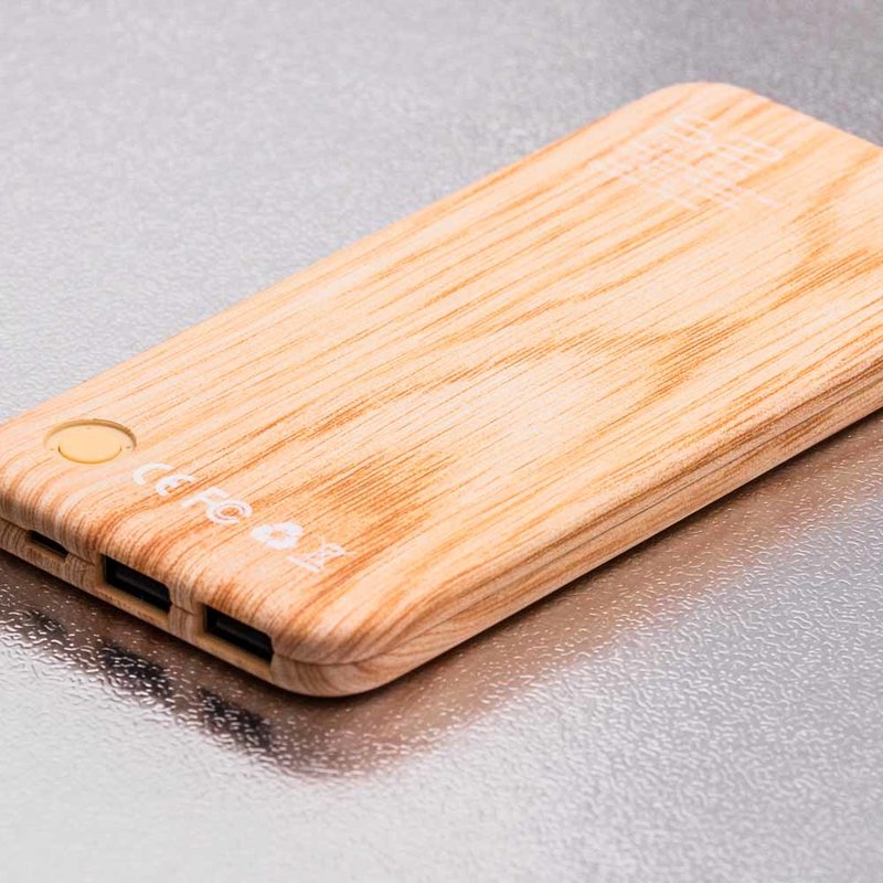 Baterie Externa Puridea S2 10000mAh 2xUSB - Light Wood Grain