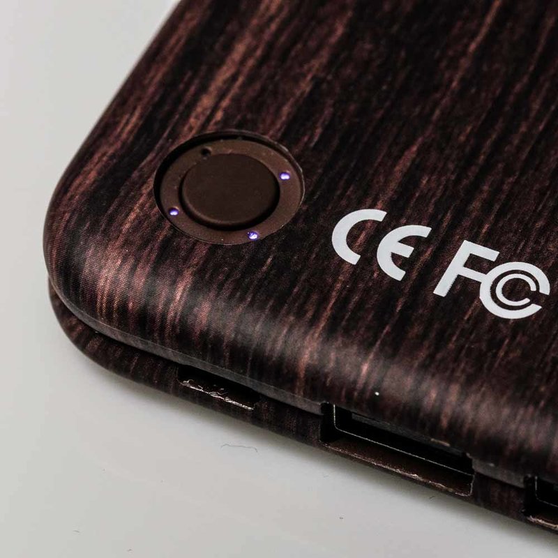 Baterie Externa Puridea S2 10000mAh 2xUSB - Dark Brown Wood Grain
