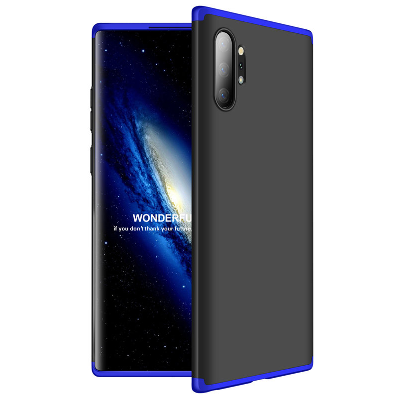 Husa Samsung Galaxy Note 10 Plus GKK 360 Full Cover Negru-Albastru