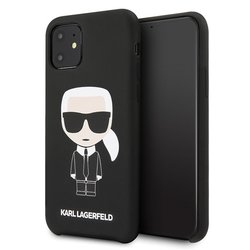 Husa iPhone 11 Karl Lagerfeld Karl&Choupette - KLHCN61SLFKBK - Negru