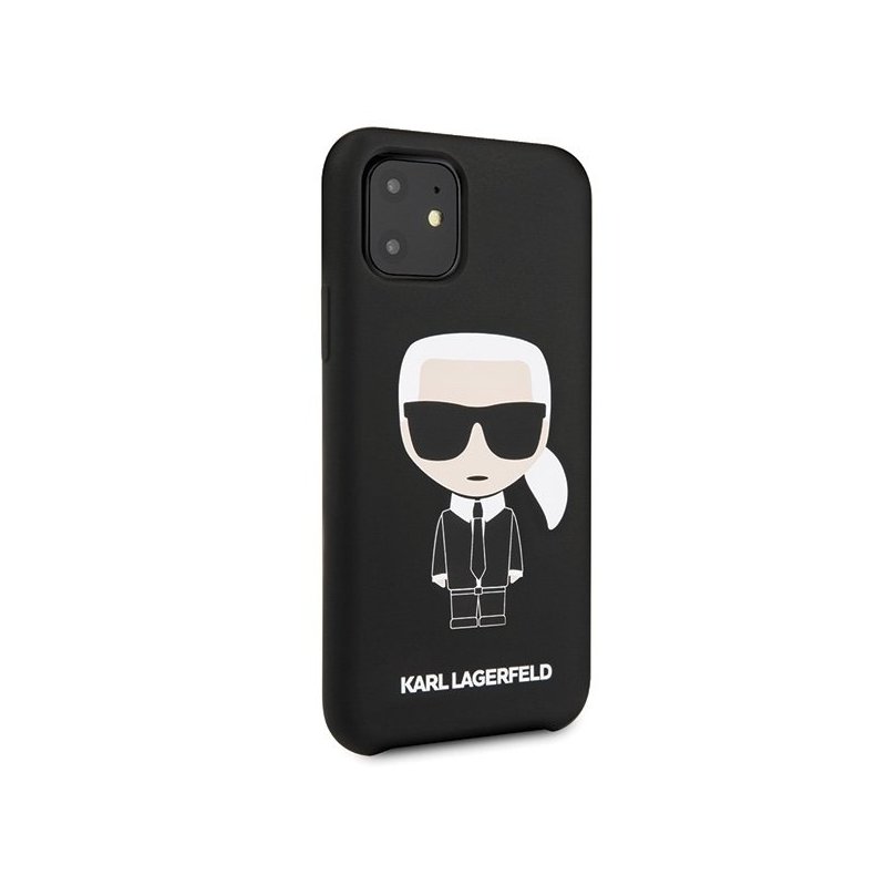 Husa iPhone 11 Karl Lagerfeld Karl&Choupette - KLHCN61SLFKBK - Negru