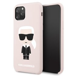 Husa iPhone 11 Pro Max Karl Lagerfeld Karl&Choupette - KLHCN65SLFKPI - Roz