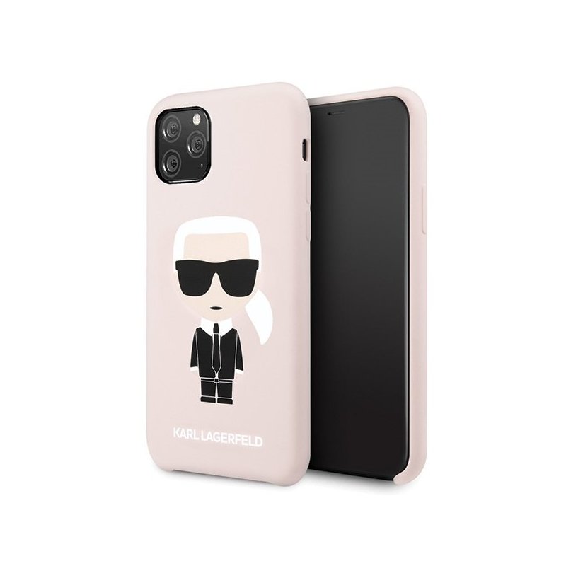 Husa iPhone 11 Pro Max Karl Lagerfeld Karl&Choupette - KLHCN65SLFKPI - Roz