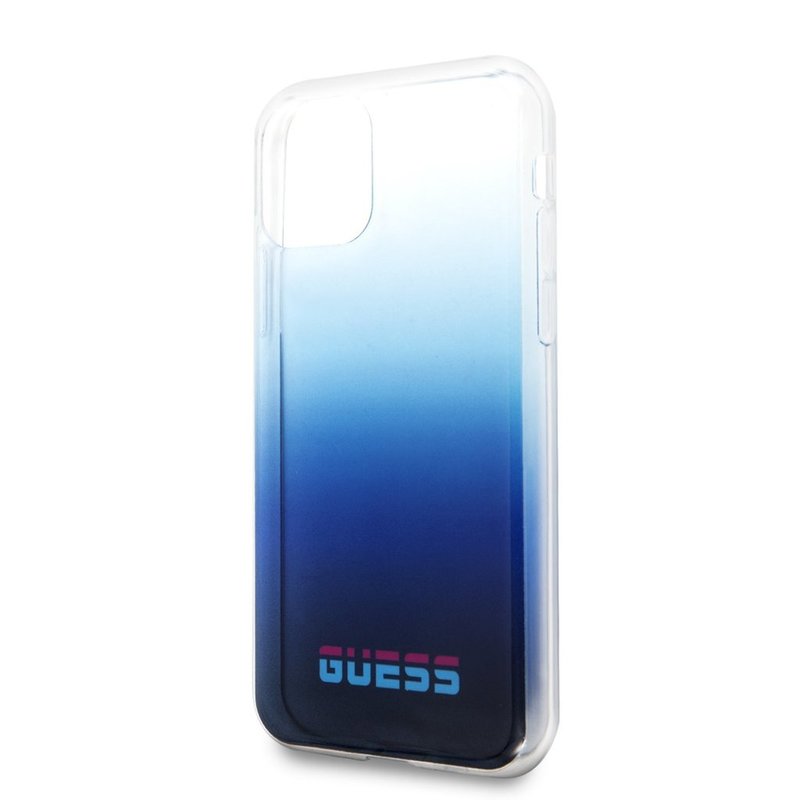 Husa iPhone 11 Pro Max Guess Glow in The Dark Transparent - Albastru