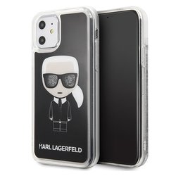 Husa iPhone 11 Karl Lagerfeld Glitter Eyes - Negru