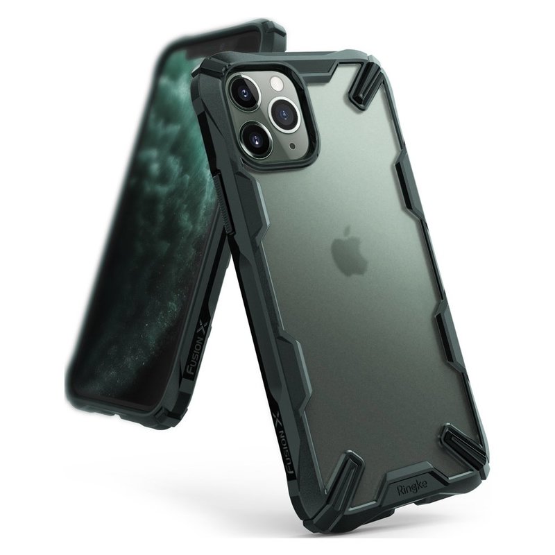 Husa iPhone 11 Pro Ringke Fusion X Dark Green