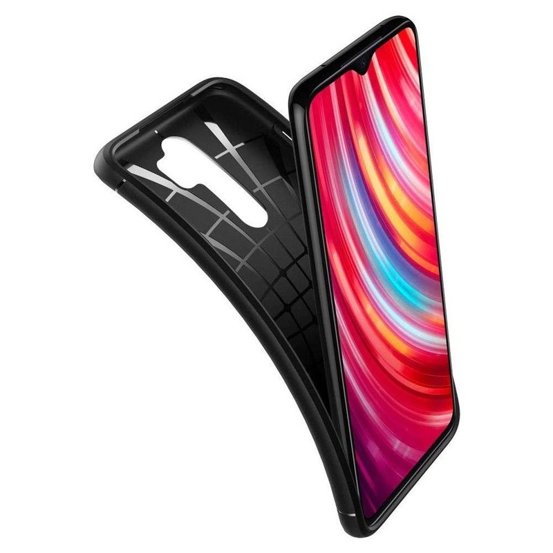 Husa Xiaomi Redmi Note 8 pro Spigen Rugged Armor, negru