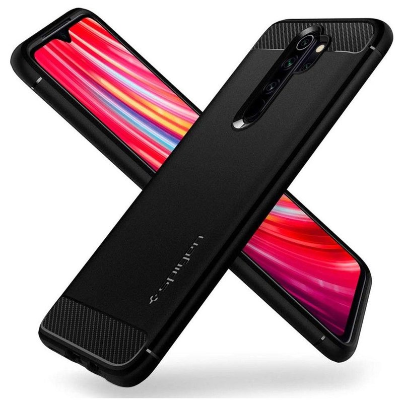 Husa Xiaomi Redmi Note 8 pro Spigen Rugged Armor, negru