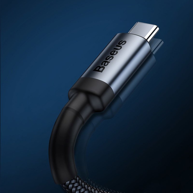 Cablu de date Baseus Cafule Series Type-C To Type-C PD3.1 60W 4K 1M - CATKLF-RG1- Negru/Gri