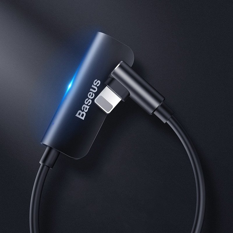 Convertor Audio Baseus L50S Lightning To 3.5mm + Lightning Adapter - CALL50S-01 - Negru