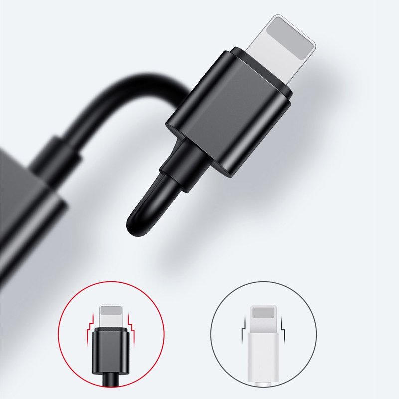 Convertor Audio Baseus L50S Lightning To 3.5mm + Lightning Adapter - CALL50S-01 - Negru