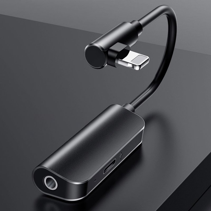 Convertor Audio Baseus L50S Lightning To 3.5mm + Lightning Adapter - CALL50S-01 - Negru