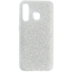 Husa Samsung Galaxy A30s Color TPU Sclipici - Argintiu