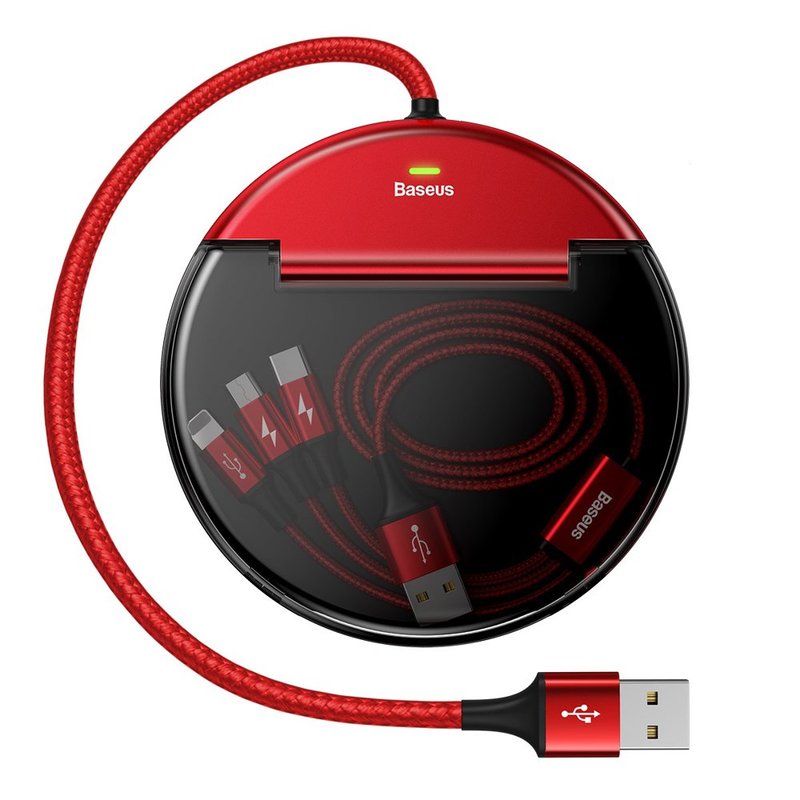 Statie Incarcare Auto Baseus Sharing For Whole Car + Cablu De Incarcare 3A - CAHUB-FX09 - Rosu